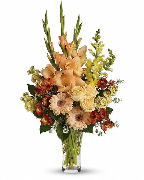 Fresh spring flowers in vase