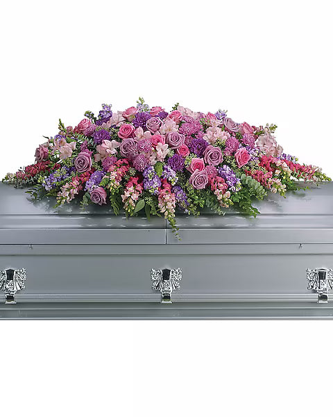Lavender Tribute Casket Spray